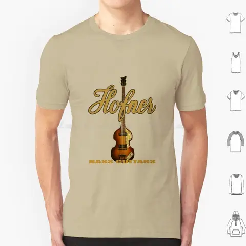 Vintage Classic Original Hofner Violin Electric Beatle Bass Guitar Sixties T Shirt Cotton Men Women DIY Print Bass Hofner
