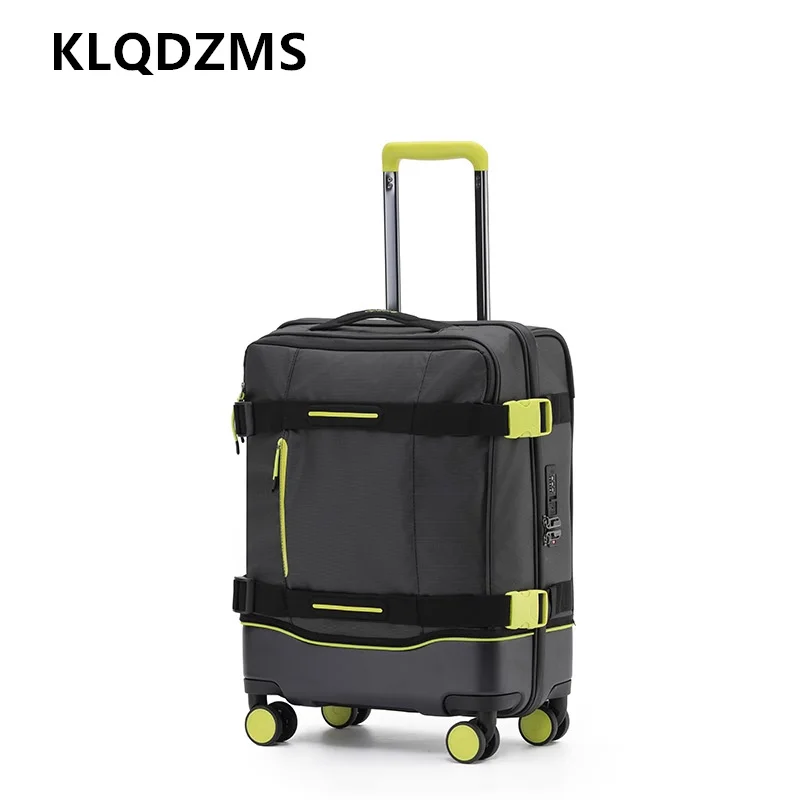 

KLQDZMS Luggage New Women's Oxford Cloth Boarding Box 20"24"28 Inches Large-capacity Trolley Case Men's Ultra-light Suitcase