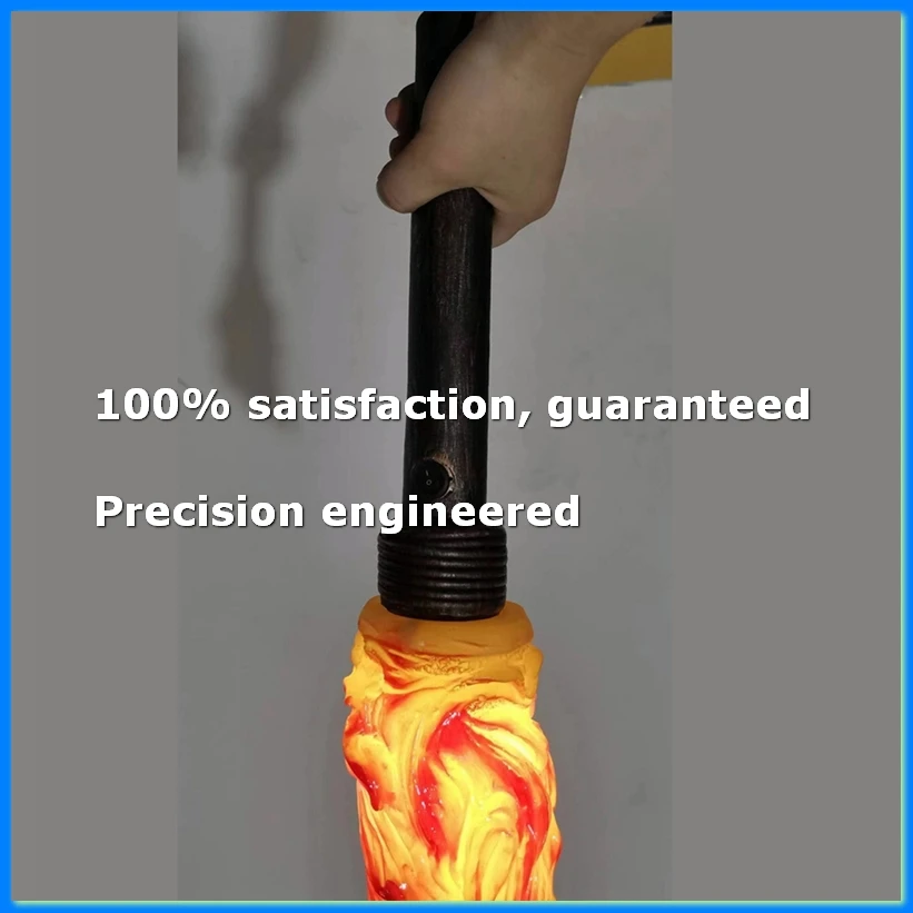 ●Handheld Torch Props LED Lights, Realistic Flame Torch for Games Sports Competition Theme Halloween Christmas-A57M