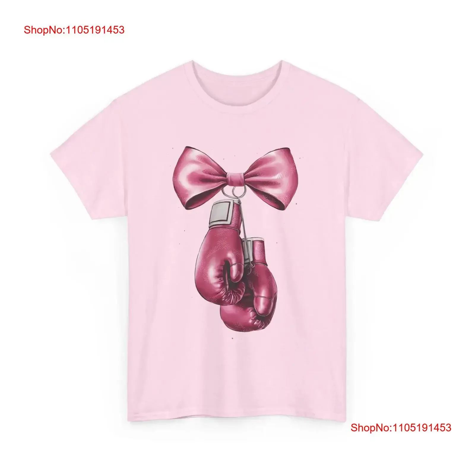 Camiseta Coqueta con lazo rosa y guante de boxeo para mujer, ropa de calle estirada lavada vintage, cómoda