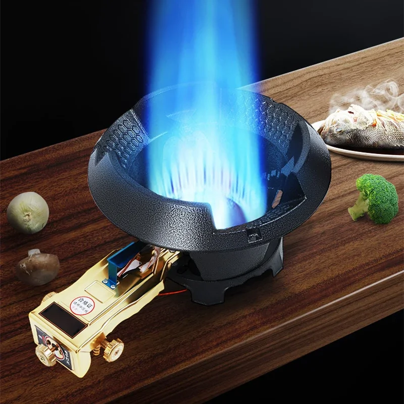 8#/10# Commercial High-pressure Gas Stove Single-hole High-pressure Liquefied Gas Stove for Hotel Restaurants Major Appliances