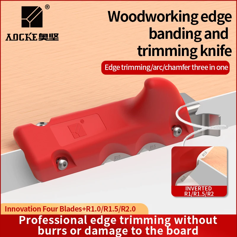 AOCKE 3-in-1 Universal Woodworking Edge Trimming Knife For Precision Deburring Scrapingand Chamfering On Wood Boards Repair Tool