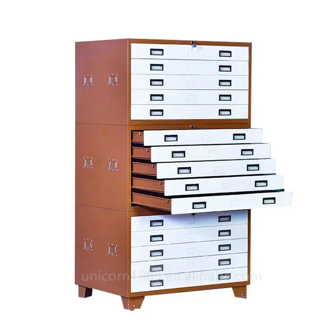 Large vertical plan map drawer flat file cabinet