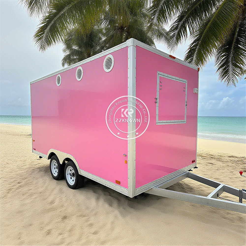 

Mobile Food Truck Mobile Kitchen Fully Equipped Hot Dog Cart Custom Concession Food Trailer With Full Kitchen