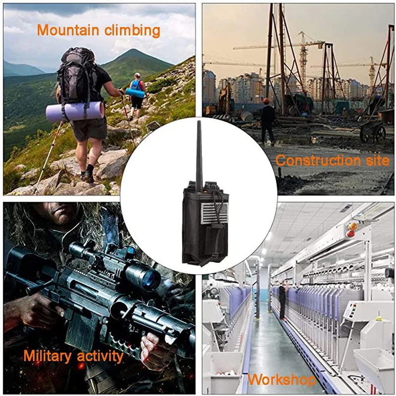 Radio Pouch Tactical Holder Case Holster Bag Military Heavy Duty for Two Way Walkie Talkies Outdoor Sports Adjustable Storage