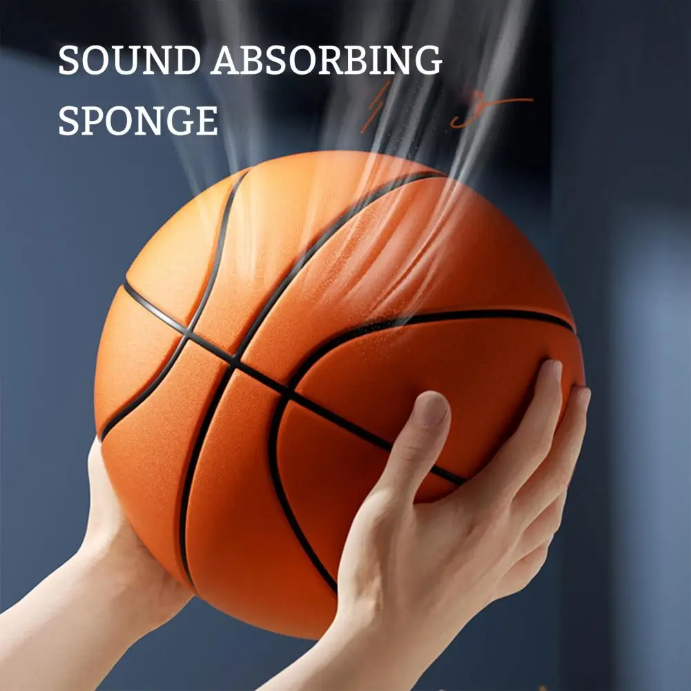 Low-noise Basketball High Rebound Indoor Silent Basketball for Kids Dribbling Training Low Noise High Density Foam Ball for Boys