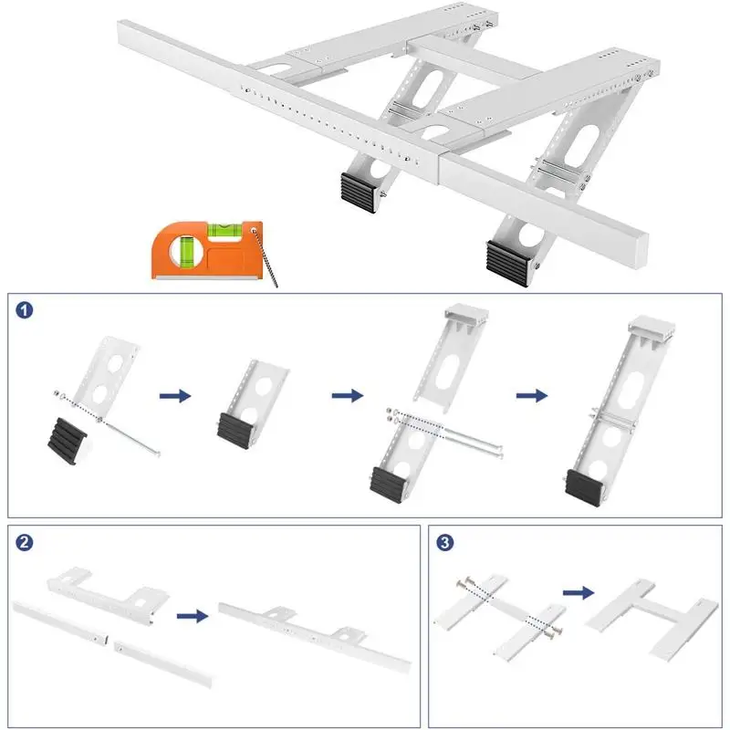 Imagem -05 - Suporte de Suporte de ar Condicionado Suporte de Suporte de Máquina Externa Resistente Janela Universal de Aço Inoxidável