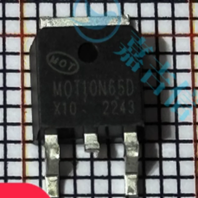 10PCS-50PCS MOT10N65D TO-252 N-channel MOSFET, 650V 10A, suitable for high-voltage power management and similar applications