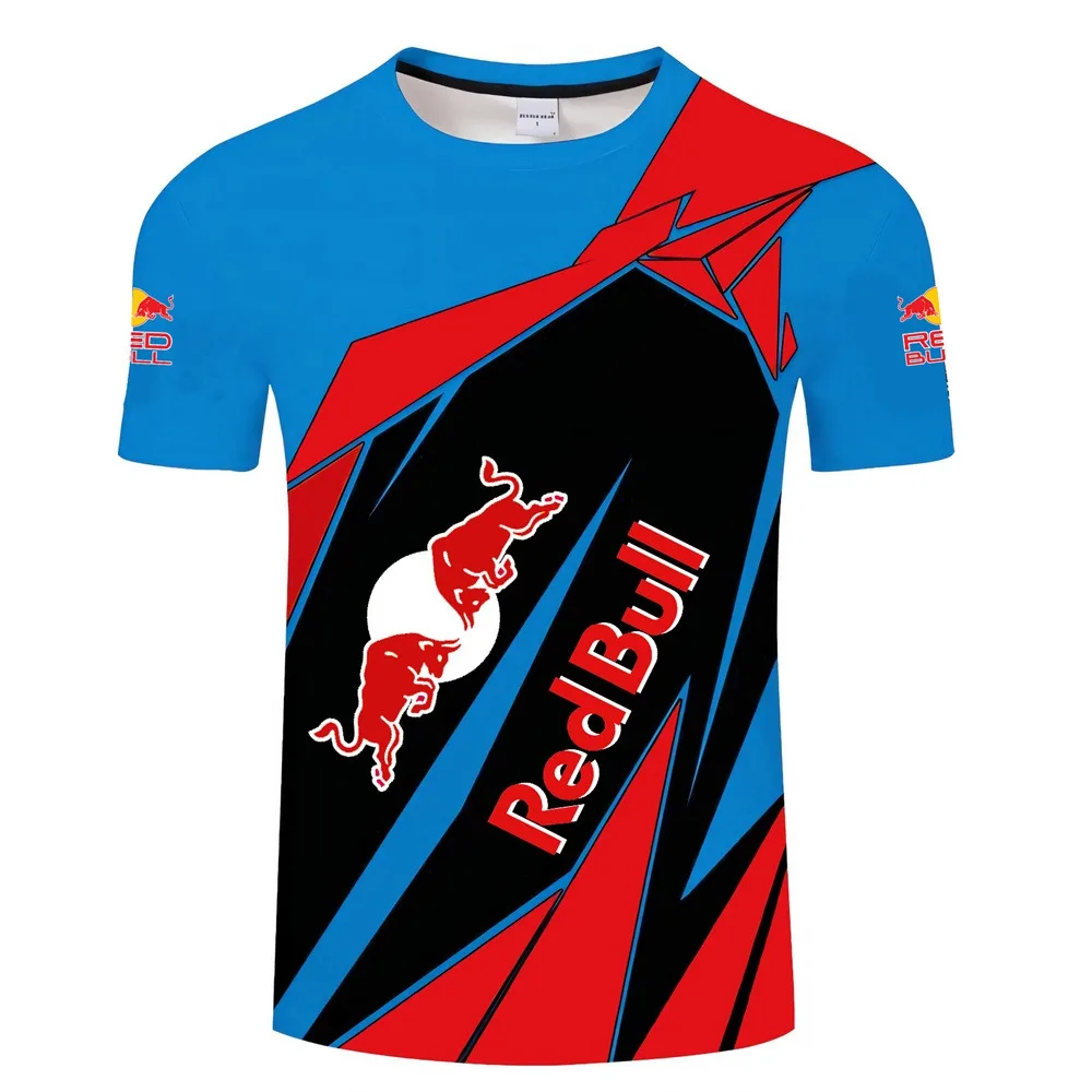 Camiseta Red Bull para hombre, camiseta de gran tamaño con estampado 3D, nueva camiseta de moda de manga corta para hombre, ropa para hombre Red Bull
