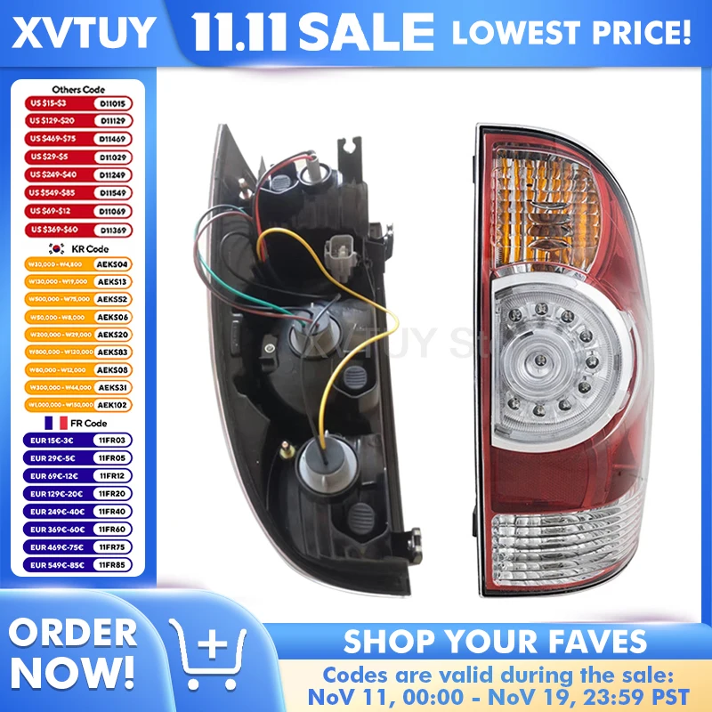 

Светодиодный задний фонарь для Toyota Pickup Tacoma 2005-2011, стоп-сигнал, указатели поворота, автомобильные аксессуары 81550-04160 81560-04160