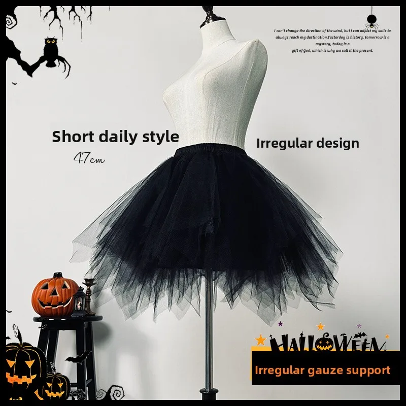 

2025 New Vintage Women Girl Ruffled Short Skirts Retro Solid Color Fluffy Bubble Tutu Skirt Puffy Slip Prom Crinoline Underskirt