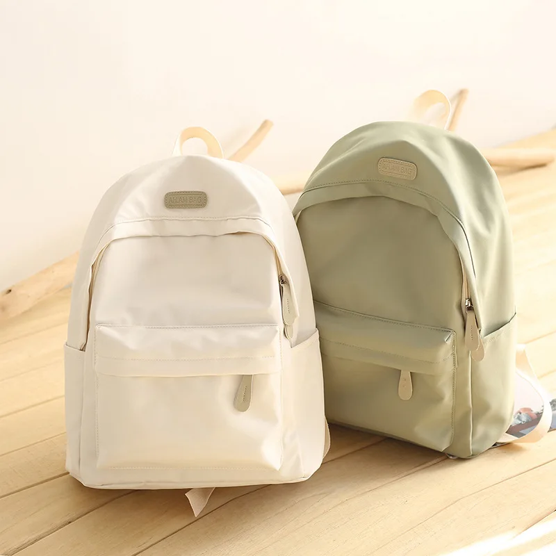 

Japanese Student Schoolbag Literary Casual Women Shoulders Backpack Solid Color Mini Backpack Oxford Waterproof Travel Backpacks