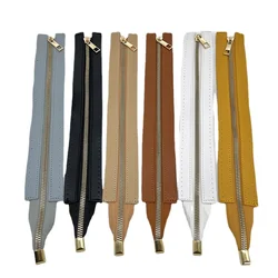 30cm Metal Zipper PU Leather Zipper For Sewing Handbag Craft Sewing Custom DIY Zipper For Woven All-match Bag Hardware Accessory