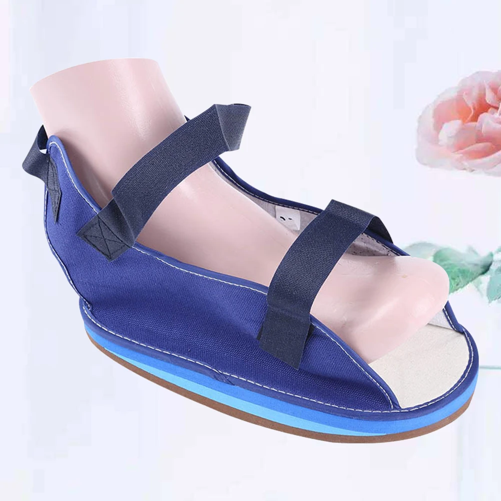 

Plaster Shoe Cover Foot Fracture Walking Shoes Lightweight Canvas Flat Sole Protective Boot for Women Men Broken Toe Injuries