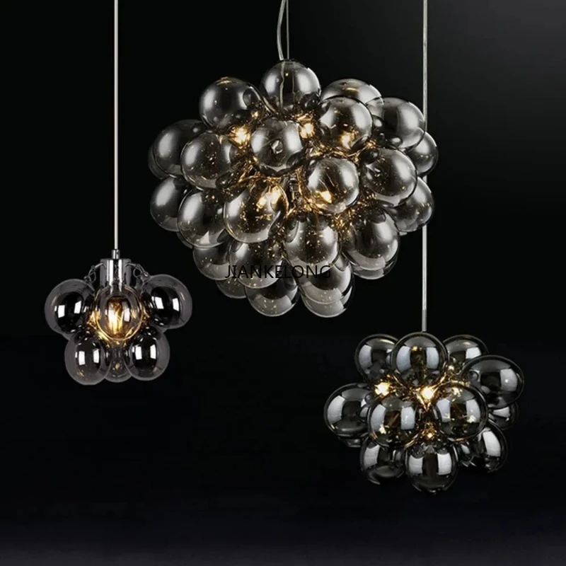 2026 Modern Designer Grape Glass Chandelier For Living Room Dining Room Luminair Lampen Home Decoration Pendant Light Lustre Fix