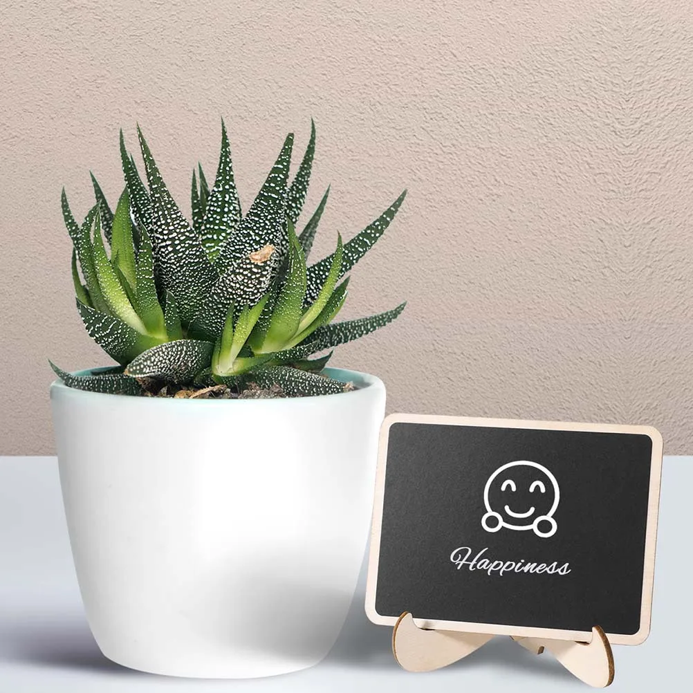 12Pcs Mini Chalkboards Wood Frame Erasable Message Boards Wedding Dinner Party Buffet Food Label Signs Mini Chalkboards