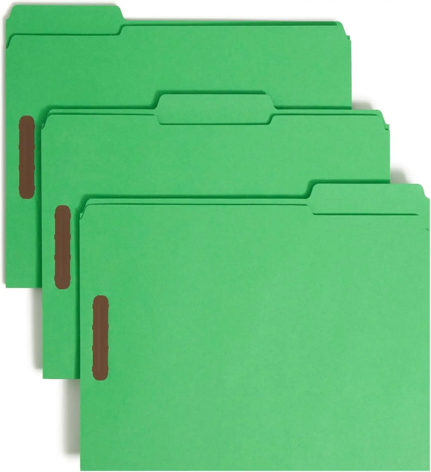 

Reinforced File Folders with 2 Fasteners, Letter Size, Green, 50 per Box - Expandable & Durable