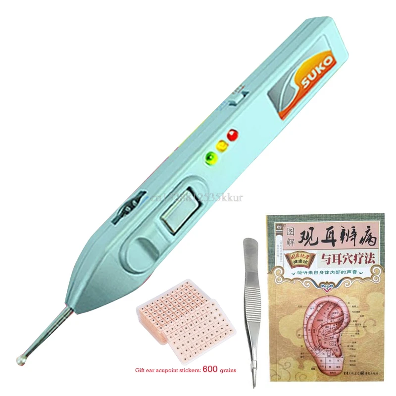 Optical Ear Detection Auricular Points Detector Warning Sound Auriculotherapy Acupressure Ear Acupressure Massage Therapy Probe