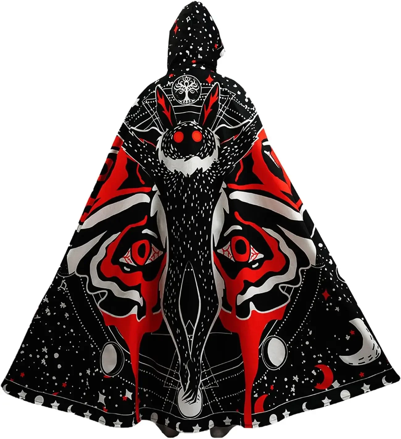 

Dark Cartoon Halloween Pattern HD Printed Hooded Cape Witch Medieval Costume Cosplay Vampire Cloak Fashion Unisex Clothing