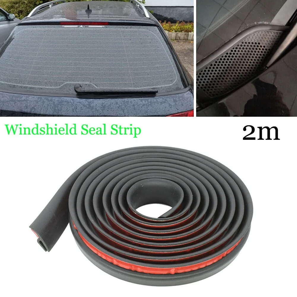 

6.5ft Car Rubber Seal Strip Trim Cars Front Rear Windshield Sunroof Weatherstrip Door-Seal Kit Soundproof Rubber Weather Strip