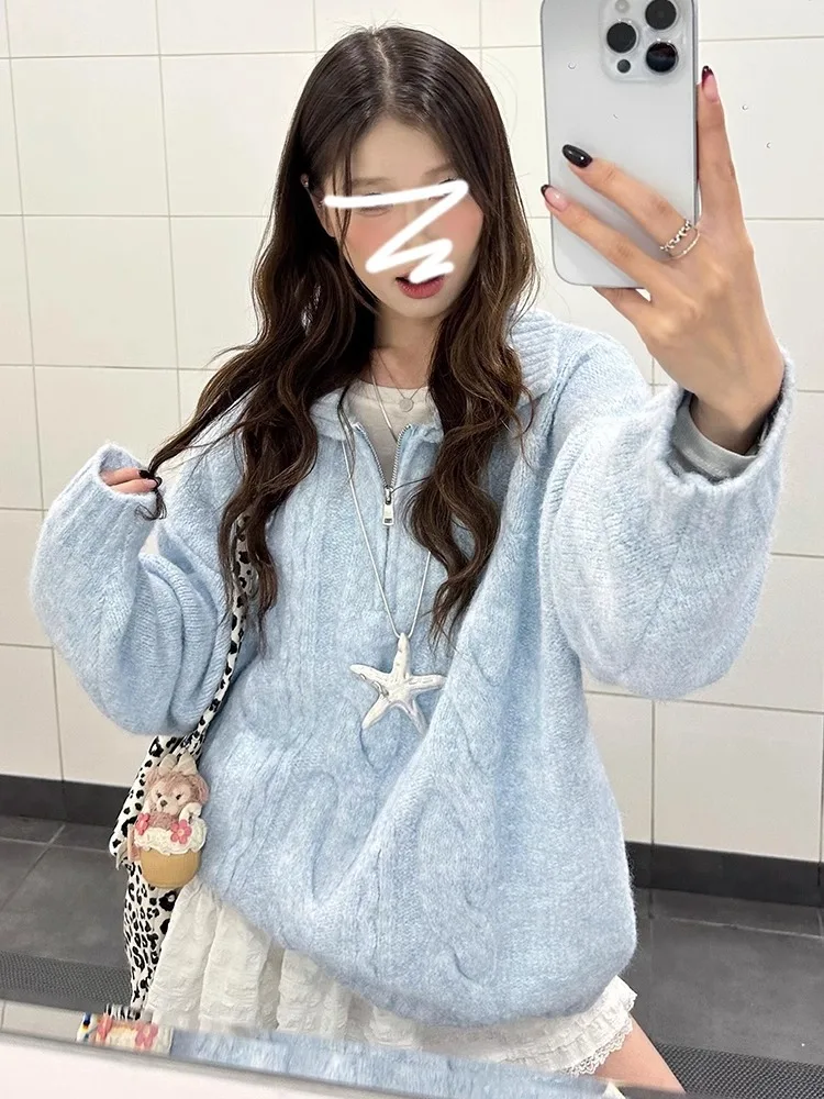 

Свитера Джемперы Кардиганы Женские Женские Шерстяные Нитки Детали Лента Slim-Fit Валентина Ужин Сладкий Романтический Довольно Мягкий Harajuku