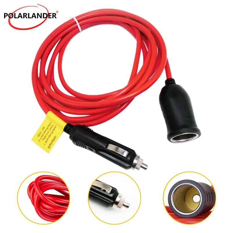 سلك تمديد ولاعة السجائر 3.6 متر - 12 فولت - 24 فولت 15 أمبير فيوز 16AWG سلك نحاسي PVC للأجهزة المحمولة/الإلكترونيات #4