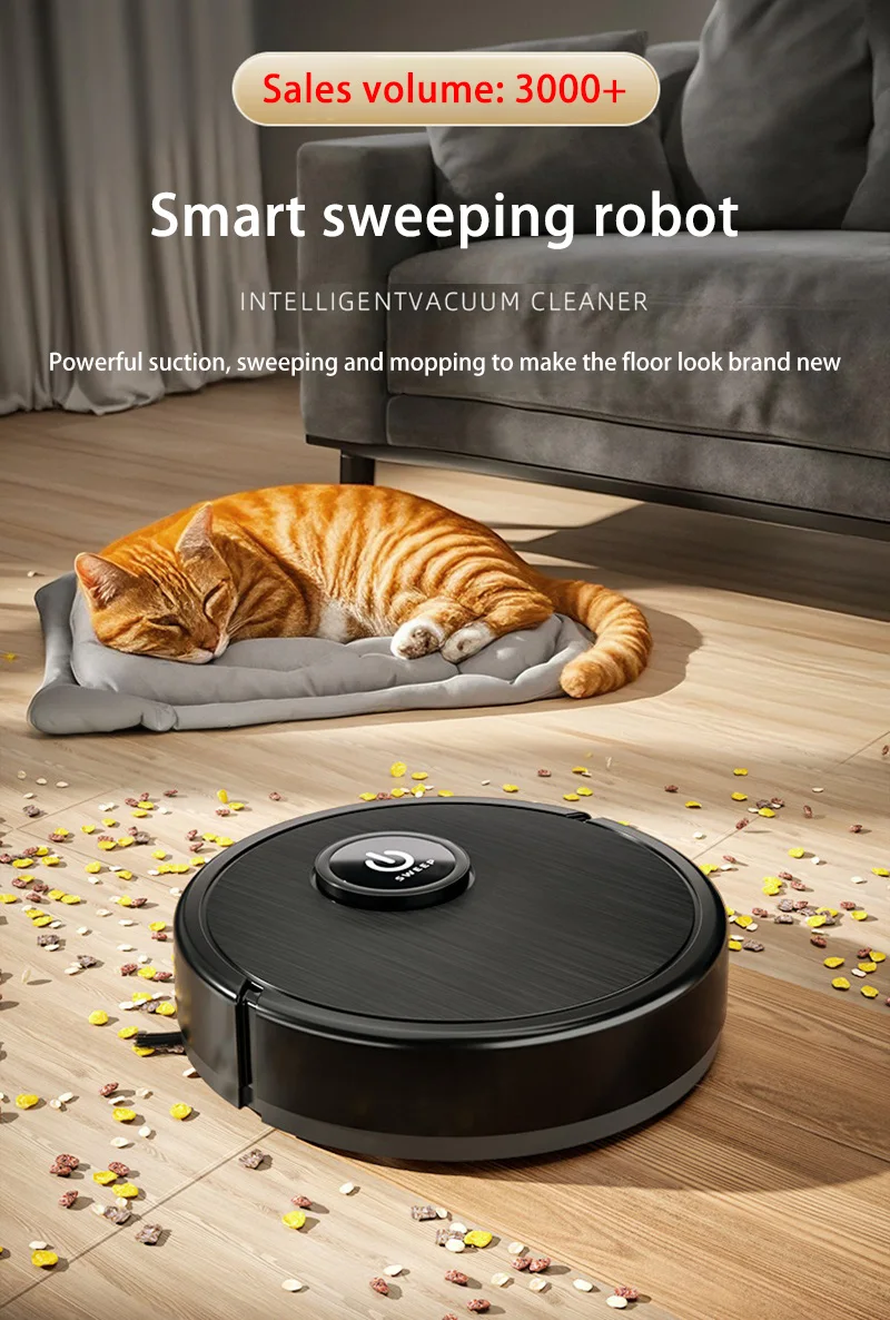 Lenovo 3-in-1 Intelligenter Roboter-Staubsauger 6000Pa Starke Saugkraft Wischfunktion Automatisches Aufladen Lasernavigation Tierhaare Hartböden – Detail 1
