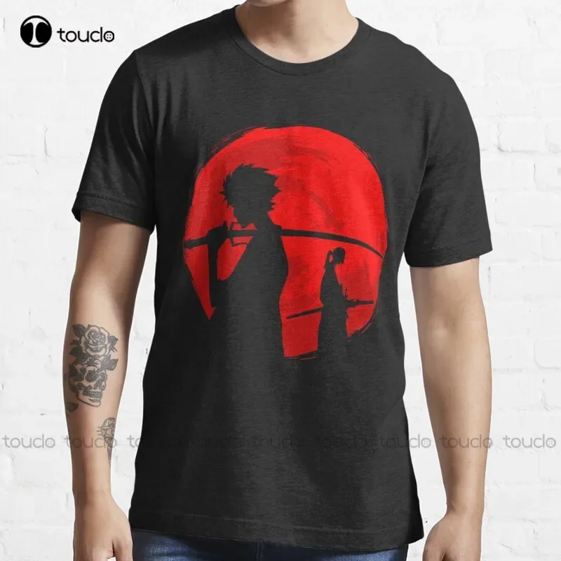 Nuevo Samurai Sunset Samurai Champloo Samurai Anime camiseta camisa blanca y negra S-5Xl Camiseta de algodón camisetas Unisex