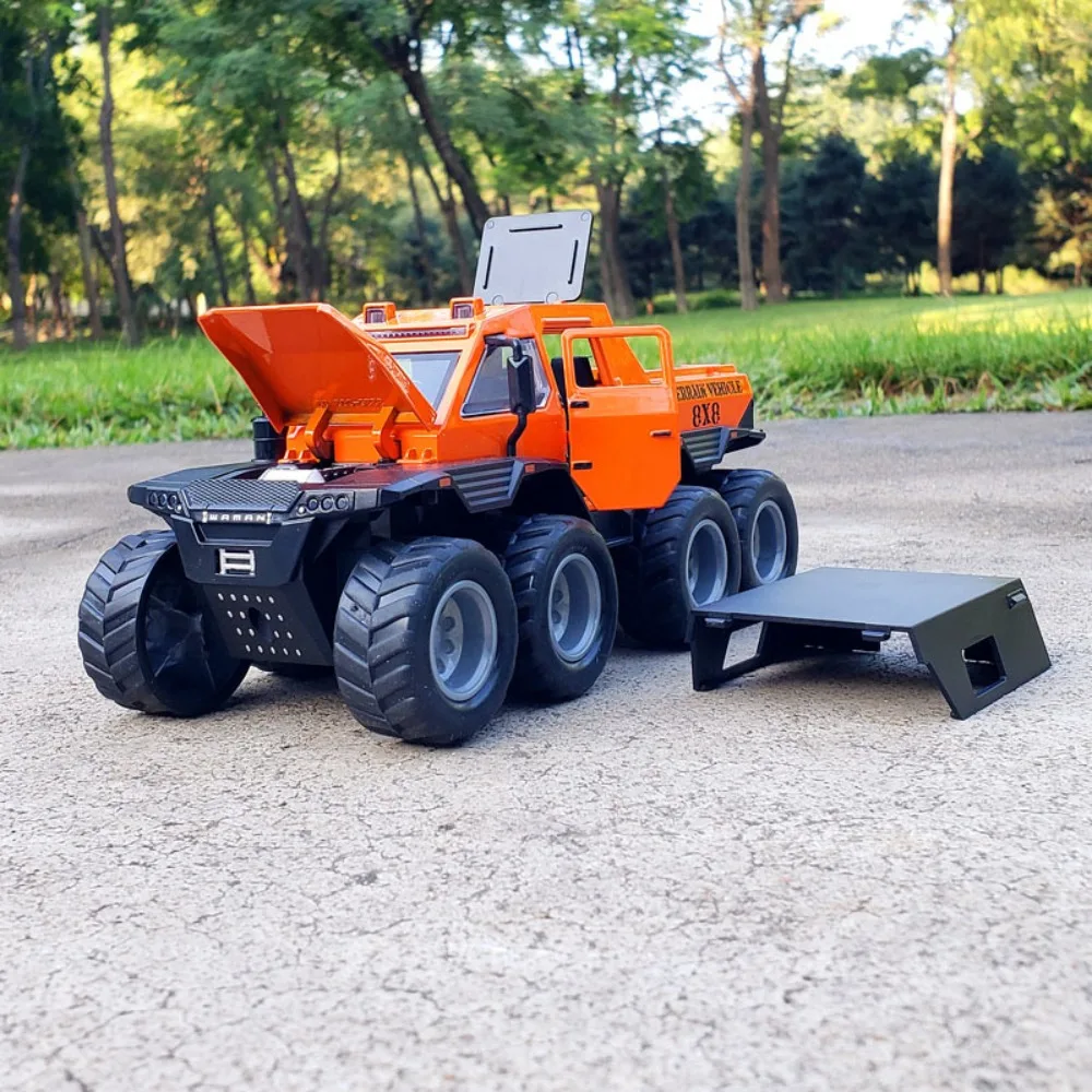 1:32 Russische Avtoros 8x8 Mammoth-Modelle, Druckgussautos, Spielzeug, Türen, geöffnetes Sound, Licht, zurückziehbare Miniaturfahrzeuge, lustiges Geschenk für Jungen