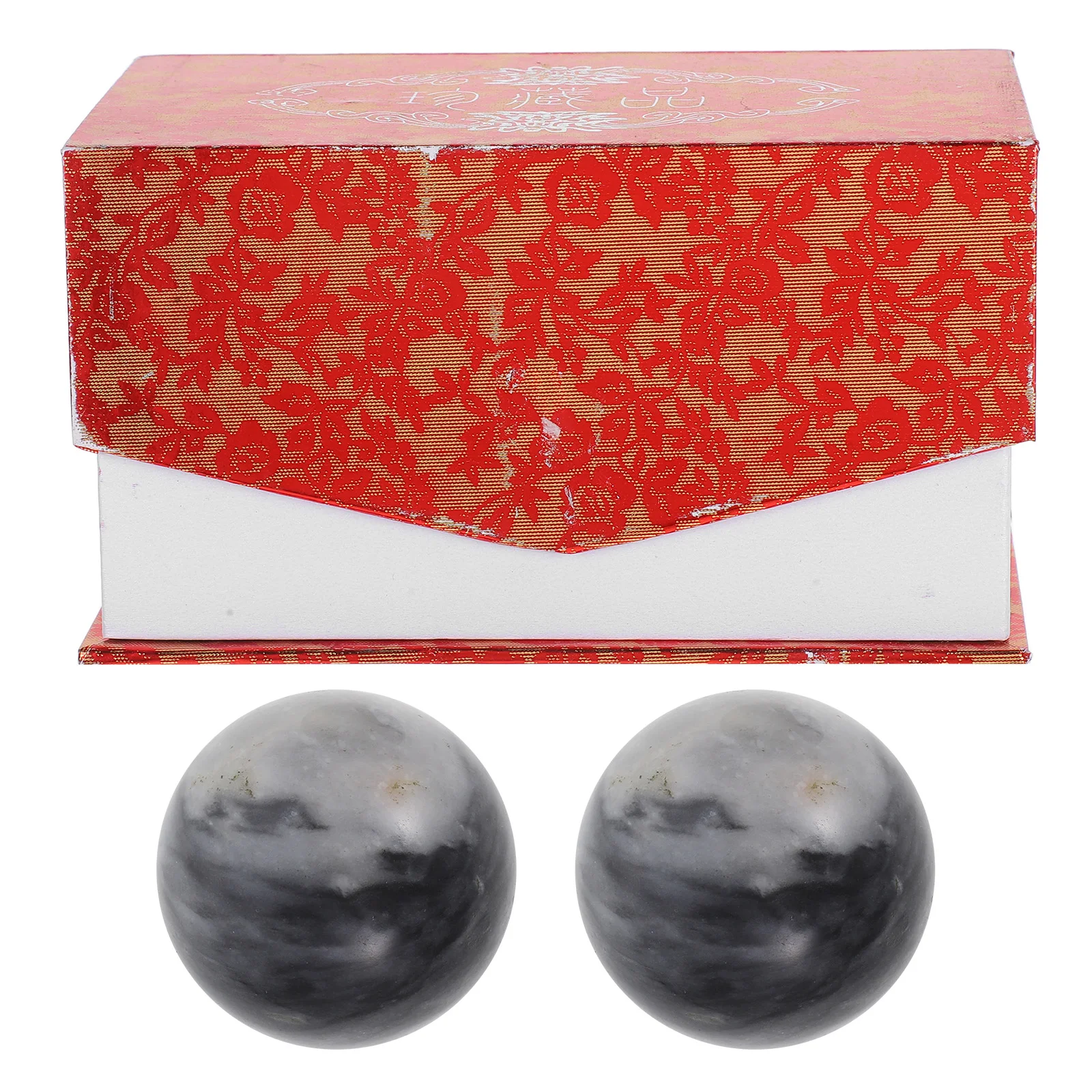 

2pcs Jade Fitness Handballs 5CM Natural Stone Massage Tools for Hand Exercise Stress Relief Portable Blue Design
