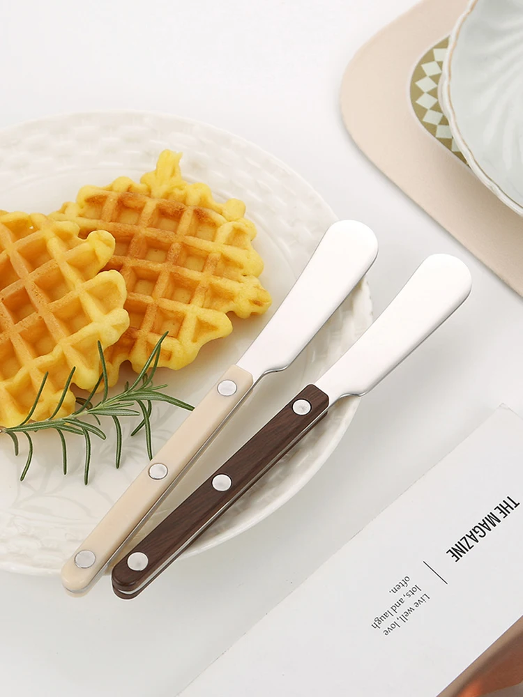 Exquisite Japan Style 304 Stainless Steel Butter Knife ABS Plastic Handle Rivet Cheese Chocolate Bread Spreader Knife Daily Use