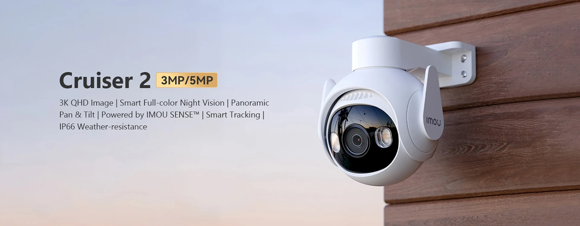 IMOU 2PCS Cruiser 2 5MP IP66 Wi-Fi Outdoor Security Camera AI Smart Tracking Human Vehicle Smart Night Vision Two Way Talk