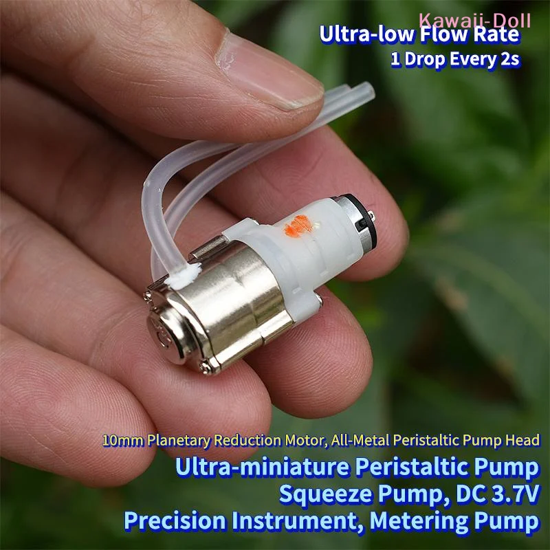 [DO]DC 3.7V Ultra Micro Peristaltic Pump Squeezing Dosing Pump Mini 10MM Planetary Gear Metering Pump Precision Flow Motor[DO]