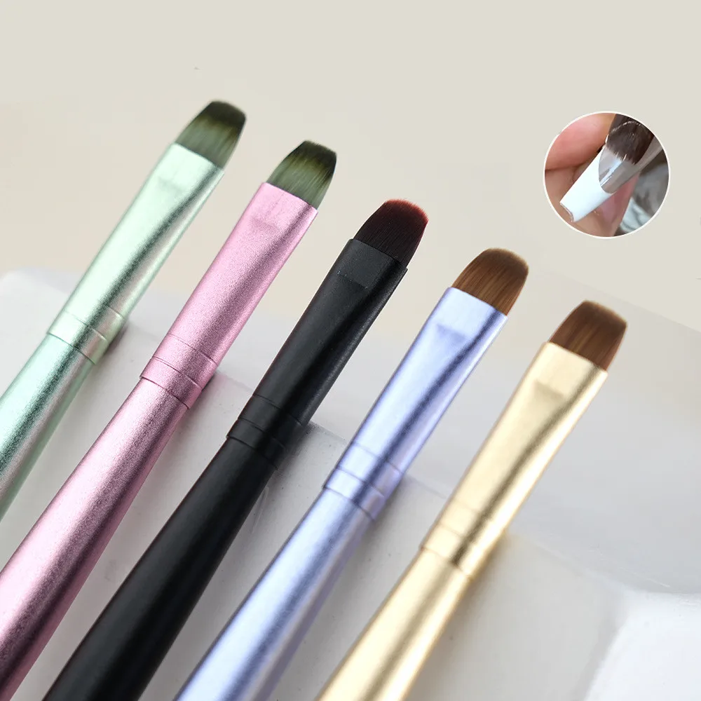 1/5Pcs Different Colored Handle Gel Painting Brush Nail Art For Gel Tip Extension Acrylic Builder Accessory Nail Art Brushes