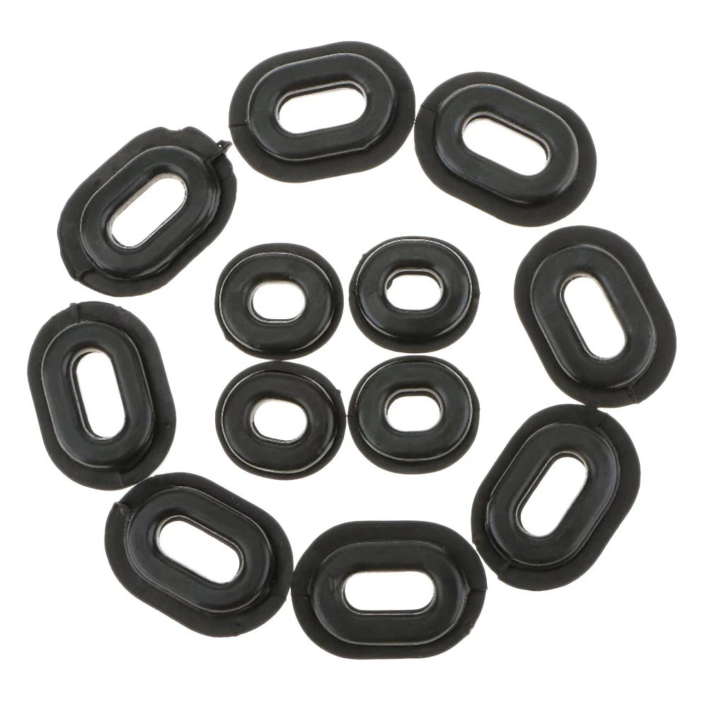 12Pcs Motorcycle Rubber Side Cover Grommets Replacement Gasket Fairings for