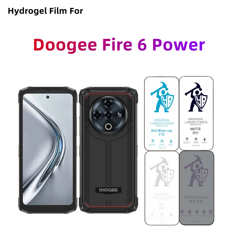 

2 шт. матовая гидрогелевая пленка для Doogee Fire 6 Power HD Защитная пленка для экрана Doogee Fire 6 Power Eye Care Privacy Anti Spy Matte