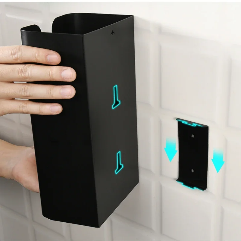 Wall Mounted No punching magnet storage container Garbage Bag Dispenser Self Adhesive Kitchen Bathroom Paper Tissue Holder