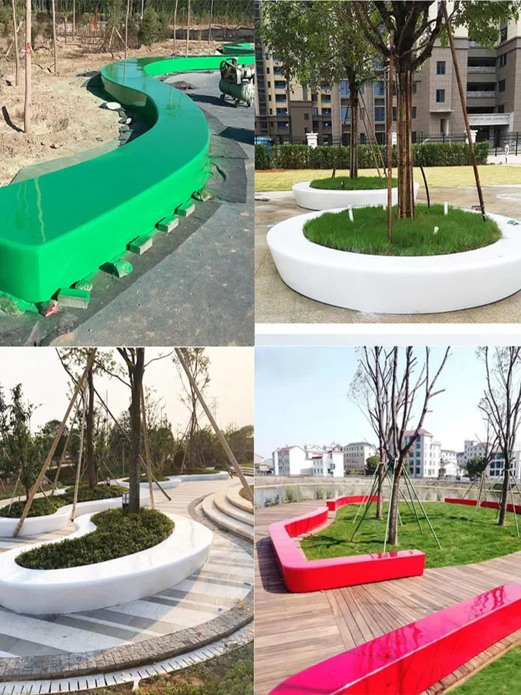 Tree Pool Seat Leisure Strip Outdoor Stool Community Park Creative Garden Landscape Flower Bed