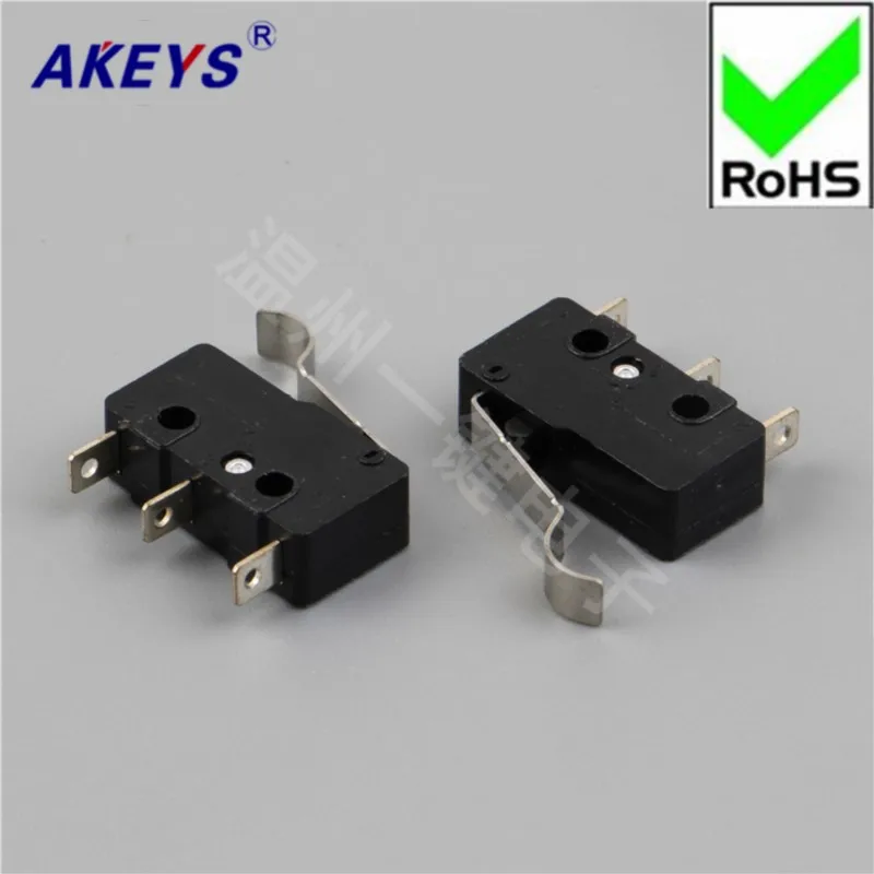 10PCS MS-015 High-quality Microsoft Mouse Switch Rectangular Micro-switch Mouse Keyboard Micro-tripod Bending Handle