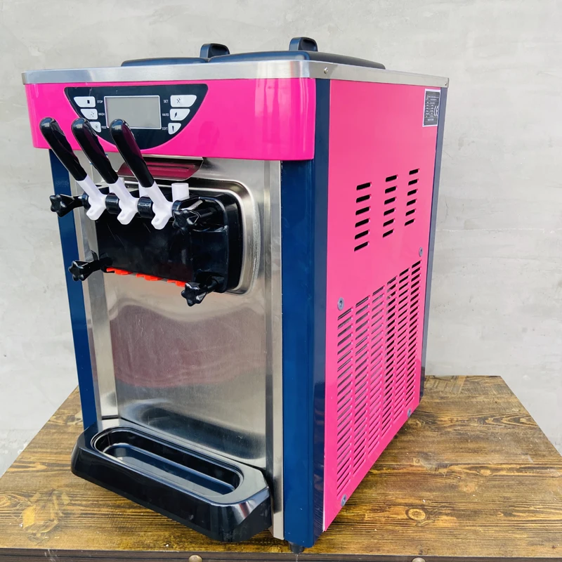 

Electric 220/110V Soft Ice Cream Machine with 3 Different Flavors Fruit Freezer Hard Mixing Ice Cream Making Machine