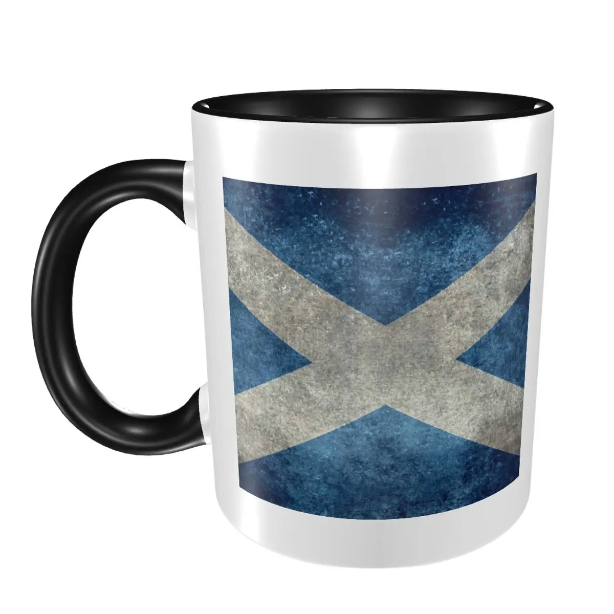 Flag Of Scotland Grungy Vintage Version Mug Funny Ceramic Coffee Cups Tea Mugs Milk Cup Drinkware Gifts for Woman Man