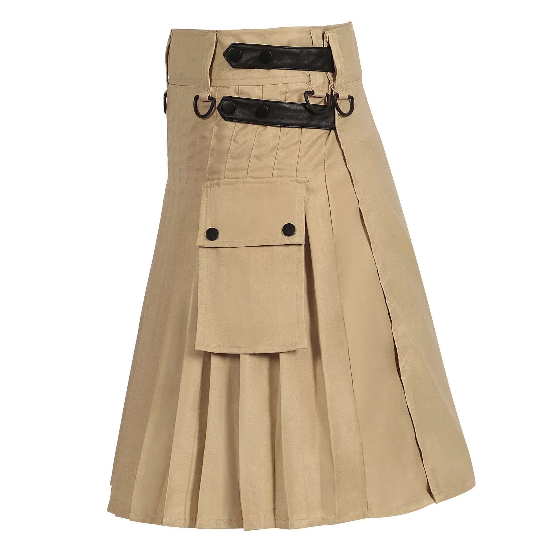 

Новая нейтральная готическая клетчатая юбка в стиле панк, традиционные мужские средневековые металлические плиссированные юбки, винтажные костюмы для косплея на Хэллоуин