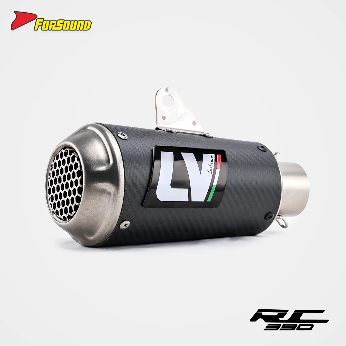 Forsound Factory Wholesale Price Ktm rc390 Titanium Exhaust Valved Muffler with Mid Pipe Resonator
