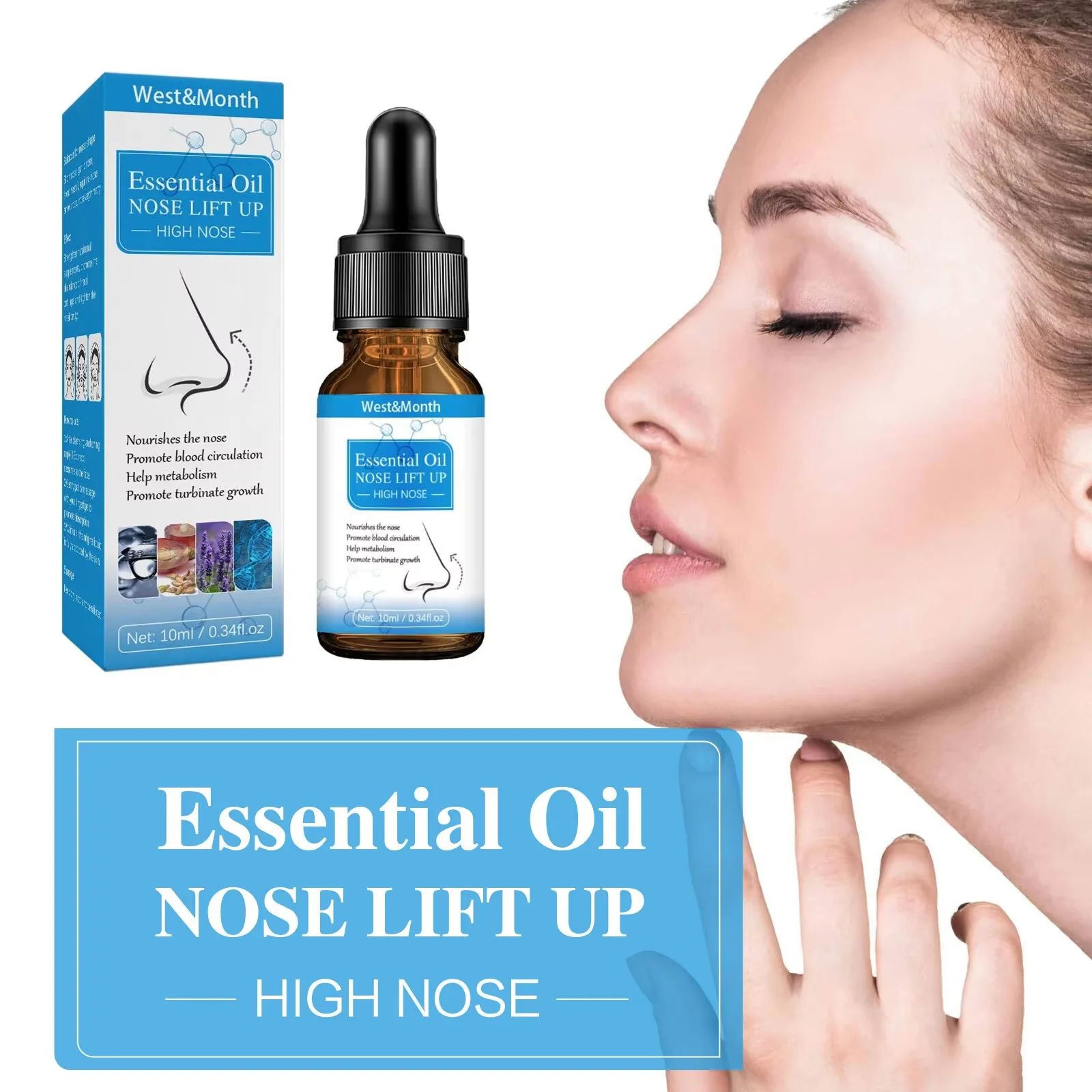 Nose Lifting Essential Oil Lift Up Heighten Rhinoplasty Care Beauty Nose Beautiful Shaping Nosal Bone Remodeling Massage Essence