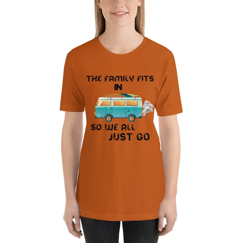 The Family Fits In So We All Just Go T Shirt Funny Sarcastic With Sayings Quotes For Women Hipster