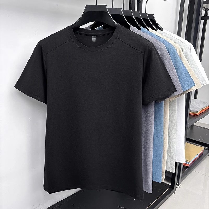 Cool Touch Schulter-Mesh-Perforiertes T-Shirt für Herren Rundhals Raglan Stretch Atmungsaktiv Anti-Schweiß Jogging Walking Basis-Bekleidung – Detail 21