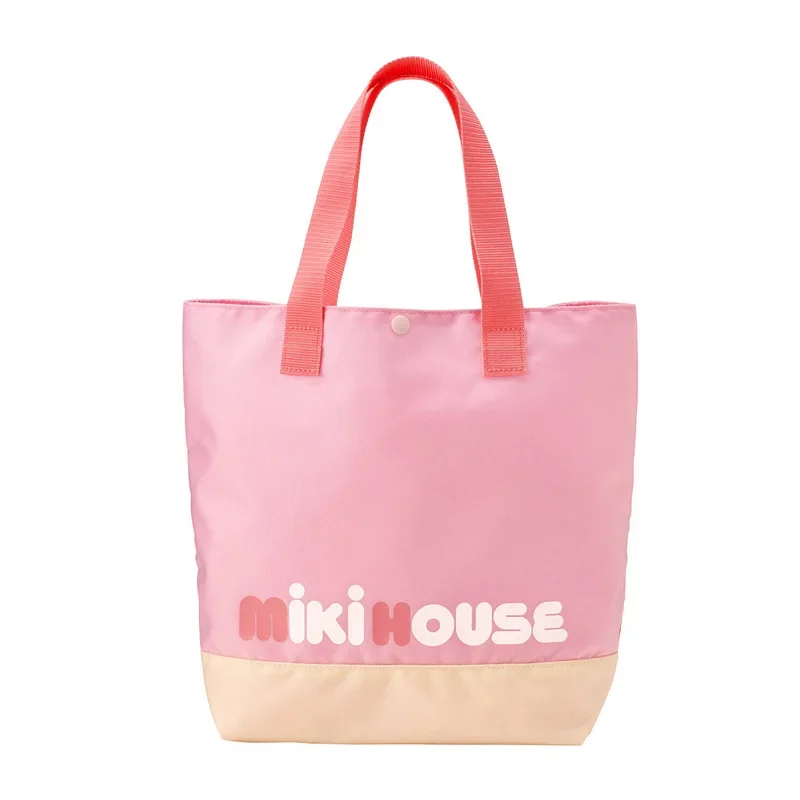 Bolsos de lona Miki para bebé, bolso de mano de mamá con estampado de logotipo de letra Simple, bloque de Color, nuevo