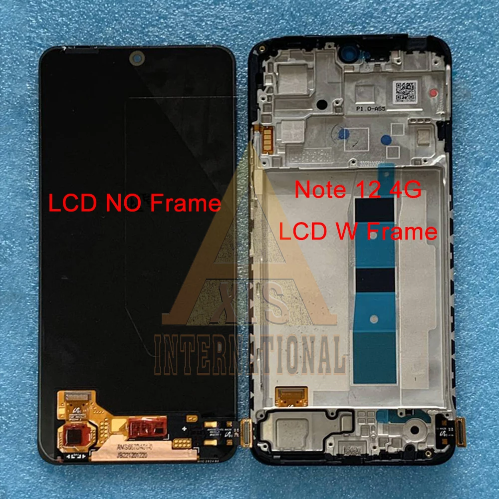 Amoled Original For Xiaomi Redmi Note 12 4G 5G LCD Display Screen Touch Panel Digitizer For Redmi Note 12 Pro 12 Pro Plus Frame