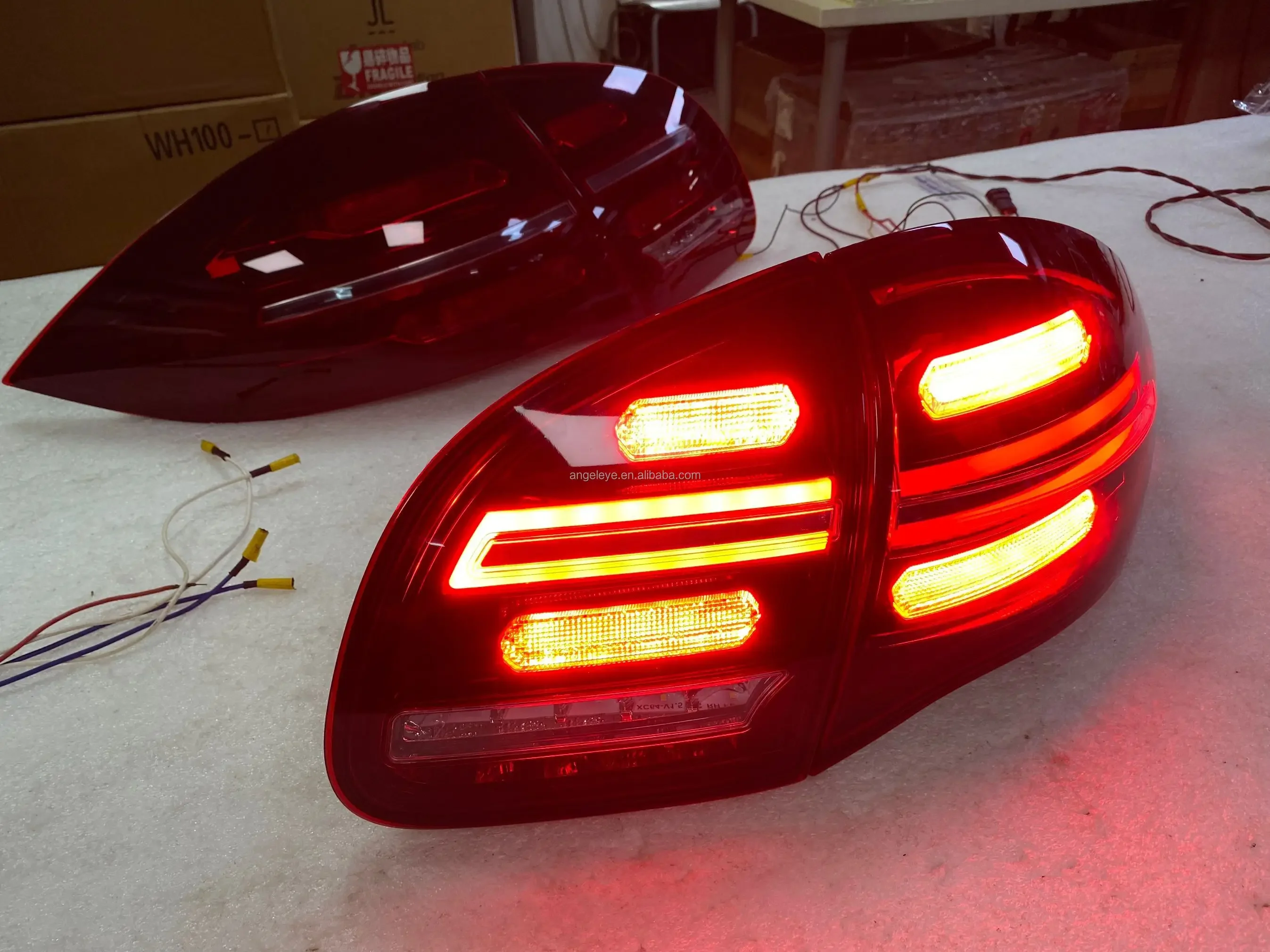 For Porsche LED Rear Light Tail Lamp Dark Red Color 2011-2014 CN Red