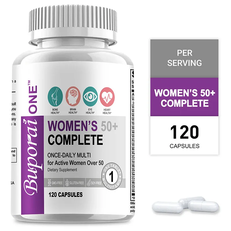 Women’s 50+ Complete Multivitamin - Antioxidant, Supports Mental Clarity, Focus and Memory, Improves Digestion, Metabolism